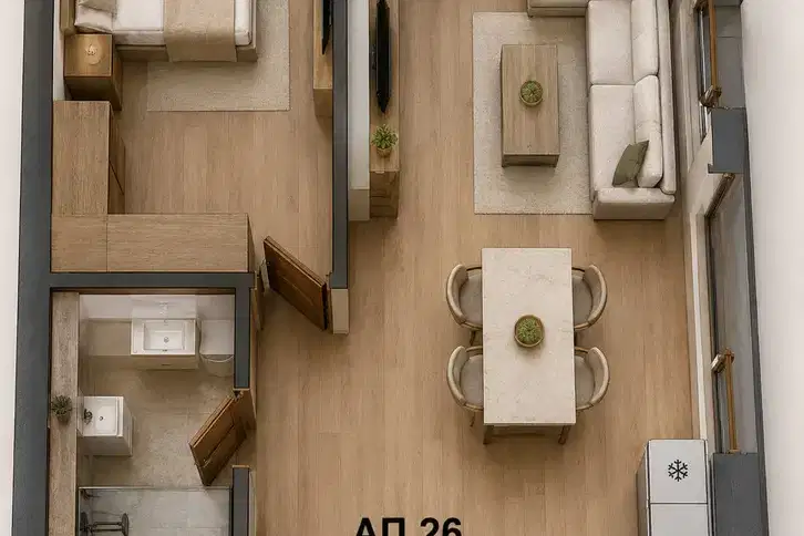 2-bedroom apartment in Sofiya, Ovcha Kupel