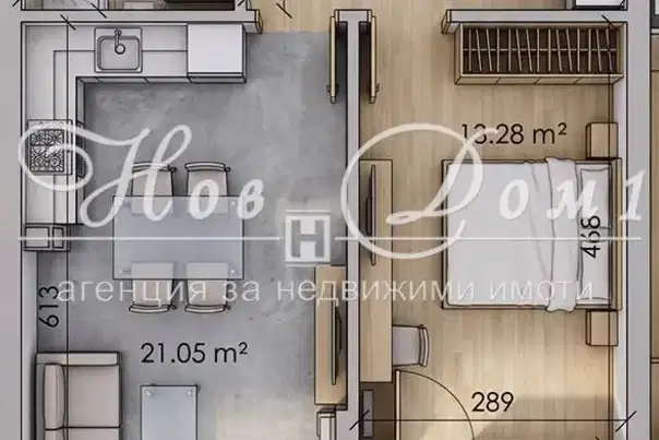 Двустаен апартамент в Овча купел с паркомясто и асансьор
