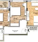 Тристаен апартамент в Овча купел с тераса и асансьор