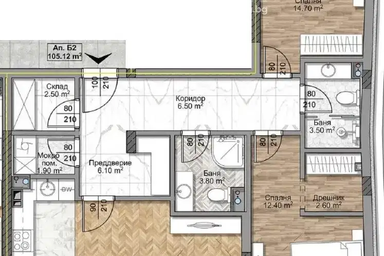 3-bedroom apartment in Sofiya, Ovcha Kupel