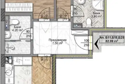 Тристаен апартамент в Овча купел с югозападно изложение
