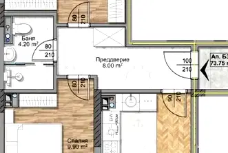Тристаен апартамент с две тераси в Овча купел, София