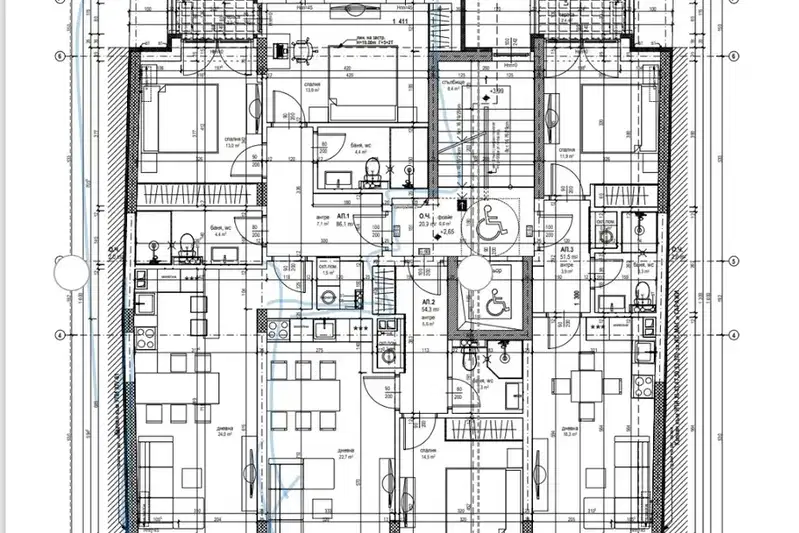 3-bedroom apartment in Sofiya, Razsadnika