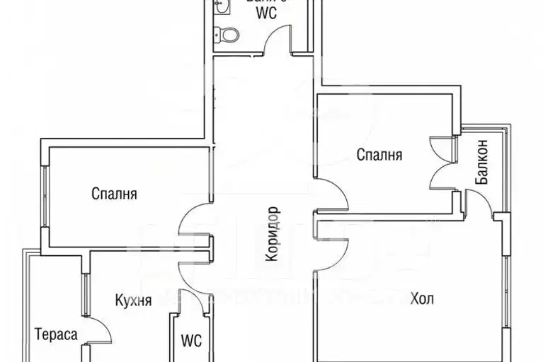3-bedroom apartment in Sofiya, Razsadnika