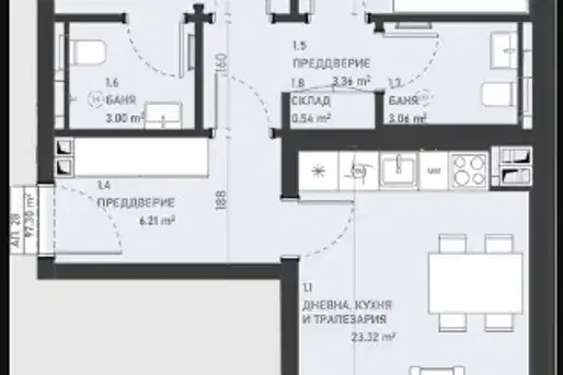 4-bedroom apartment in Sofiya, Serdika