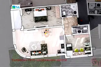 Тристаен апартамент с тераса в Стрелбище, София