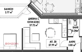Едностаен апартамент в Студентски град с асансьор и паркинг