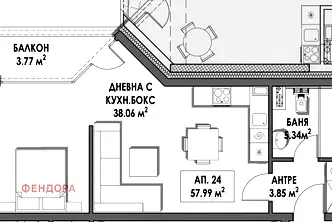 Едностаен апартамент в Студентски град с модерно строителство