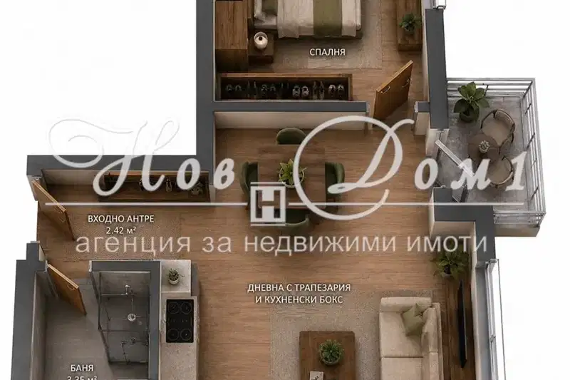 2-bedroom apartment in Sofiya, Studentski Grad