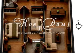 Тристаен апартамент с южно изложение в Студентски град, София