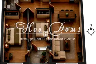 Тристаен апартамент с южно изложение в Студентски град, София