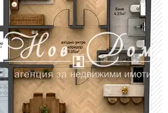 Тристаен апартамент в София, Студентски град