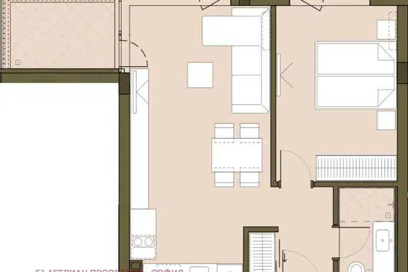 2-bedroom apartment in Sofiya, Vrybnica 1