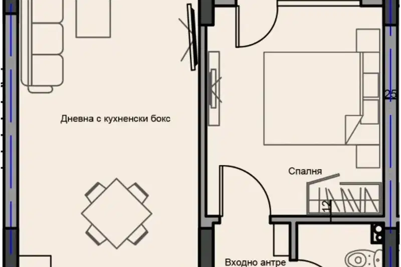 Двустаен апартамент в Стара Загора, Аязмото