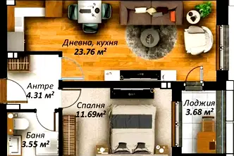 Двустаен апартамент в Стара Загора, Аязмото
