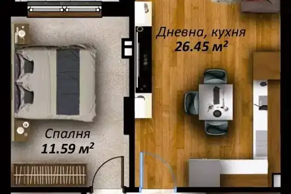 2-bedroom apartment in Stara Zagora, Ayazmoto