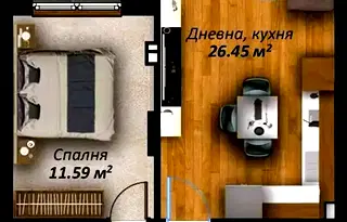 Двустаен апартамент в Стара Загора, Аязмото
