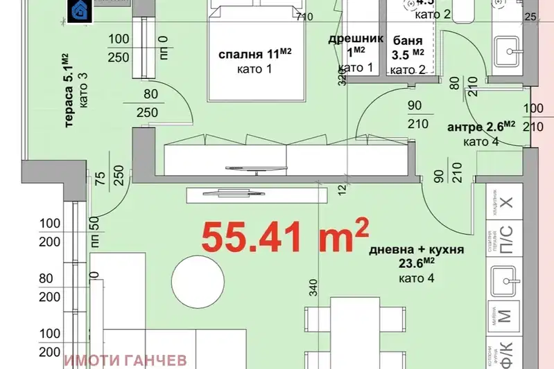 Двустаен апартамент в Стара Загора, Център