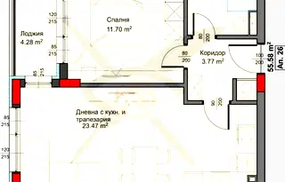 Двустаен апартамент с тераса в Аспарухово, Варна