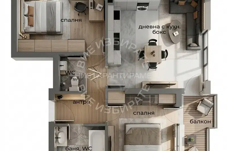 3-bedroom apartment in Varna, Izgrev