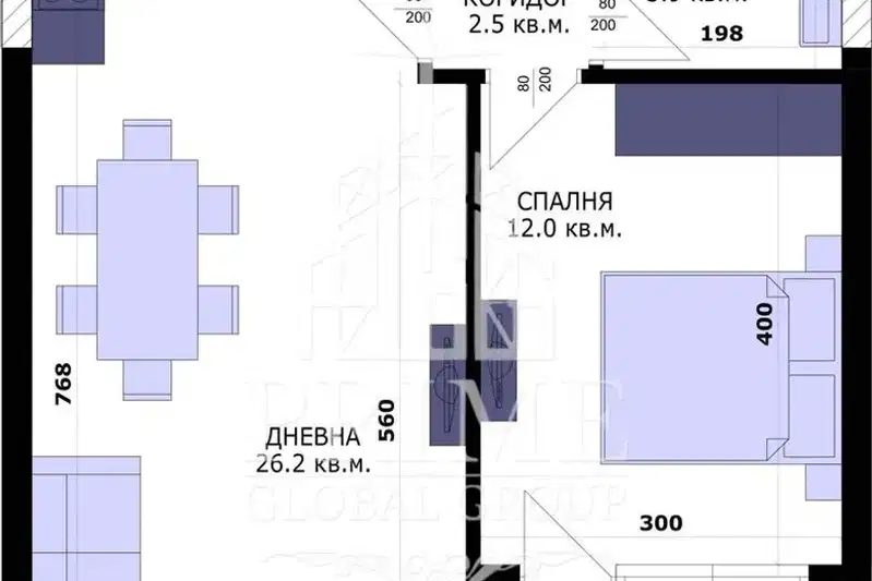 2-стаен апартамент в Кайсиева градина, Варна с асансьор