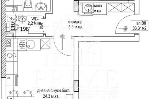 3-стаен апартамент в Кайсиева градина, Варна с асансьор