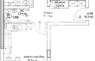 3-стаен апартамент в Кайсиева градина, Варна с асансьор