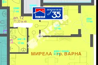 Двустаен апартамент с балкон в Колхозен пазар, Варна