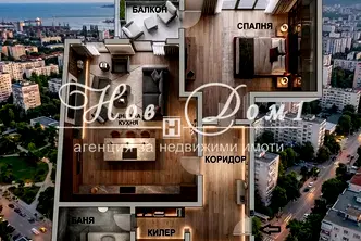 Двустаен апартамент в Широк Център, Варна с паркомясто