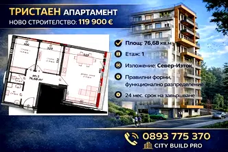 Тристаен апартамент в Левски 1 с модерно строителство