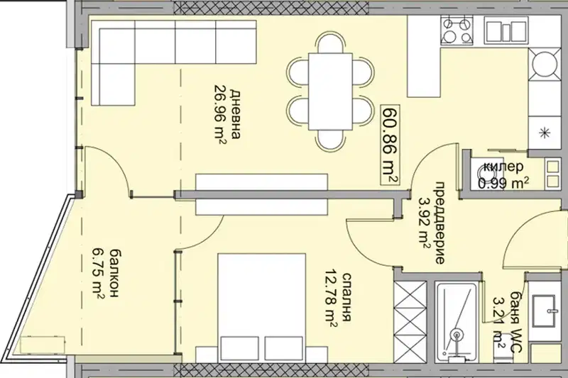 2-bedroom apartment in Varna, Gorna Traka
