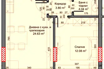 Двустаен апартамент в м-т Пчелина, Варна с паркинг