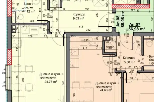 3-bedroom apartment in Varna, Pchelina