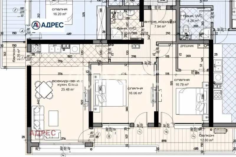 3-bedroom apartment in Varna, Mladost 1