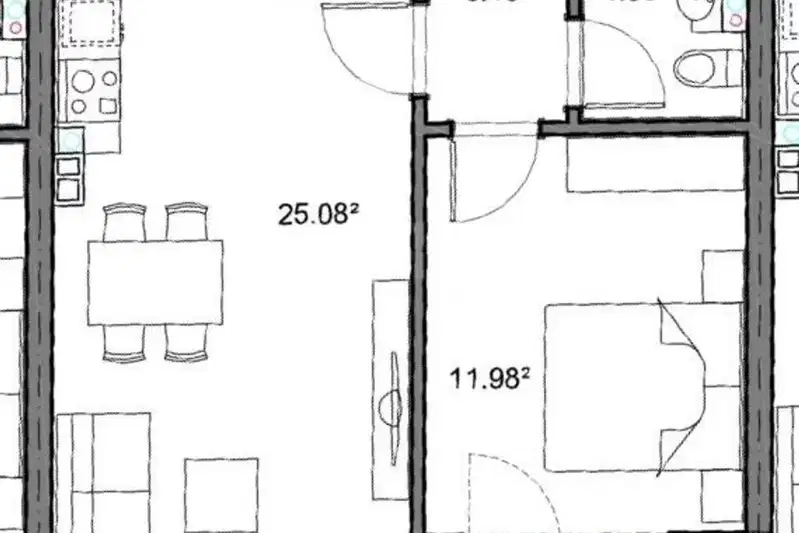 2-room apartment in Vinitsa with parking space and elevator