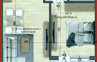 Двустаен апартамент в Пазарджик, Велин