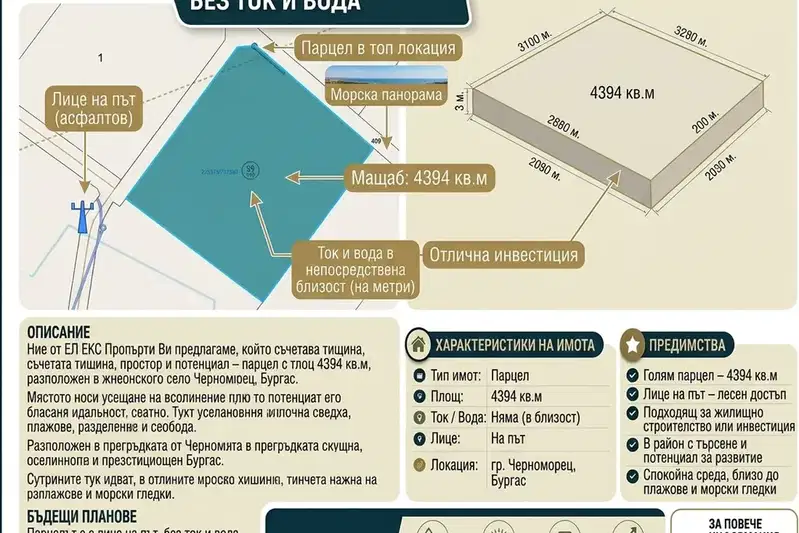 Парцел в Бургас, Черноморец