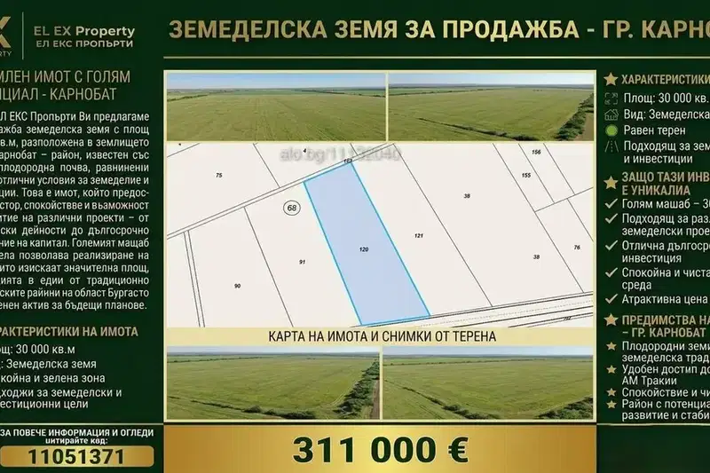 Парцел в Бургас, Карнобат