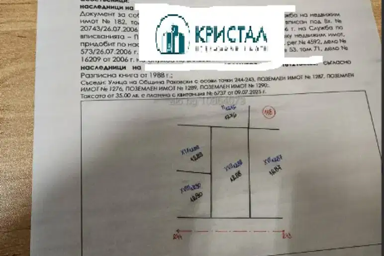 Парцел в Пловдив, с. Стряма